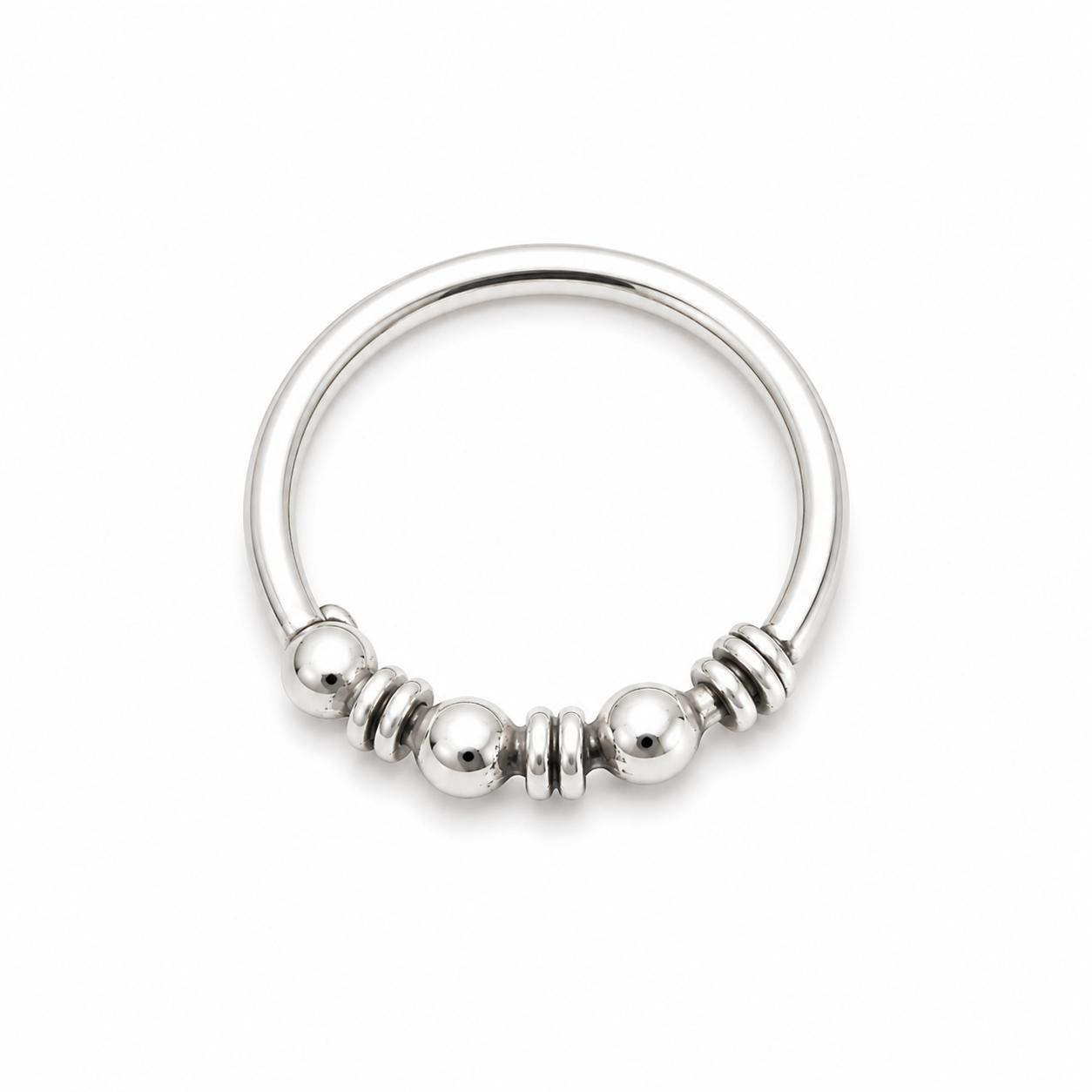 925 Sterling Silver Beaded Open Nose Ring